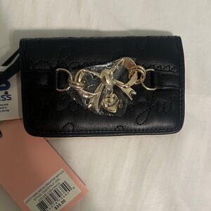 Juicy Couture Black Card Holder with Gold Charm